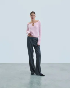 FROM FUTURE Top Maniche lunghe in Cashmere spazzolato FairyPink Cheap