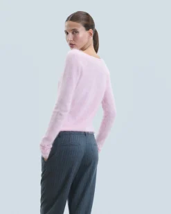 FROM FUTURE Top Maniche lunghe in Cashmere spazzolato FairyPink Cheap