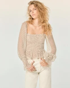 FROM FUTURE Top Maniche lunghe Molly PoisEcru Fashion