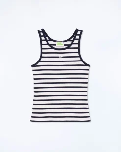 FROM FUTURE Top Spallina Ecru/blumarino Flash Sale