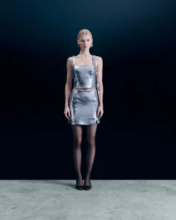 FROM FUTURE Top Spallina Lustrini Argento Clearance