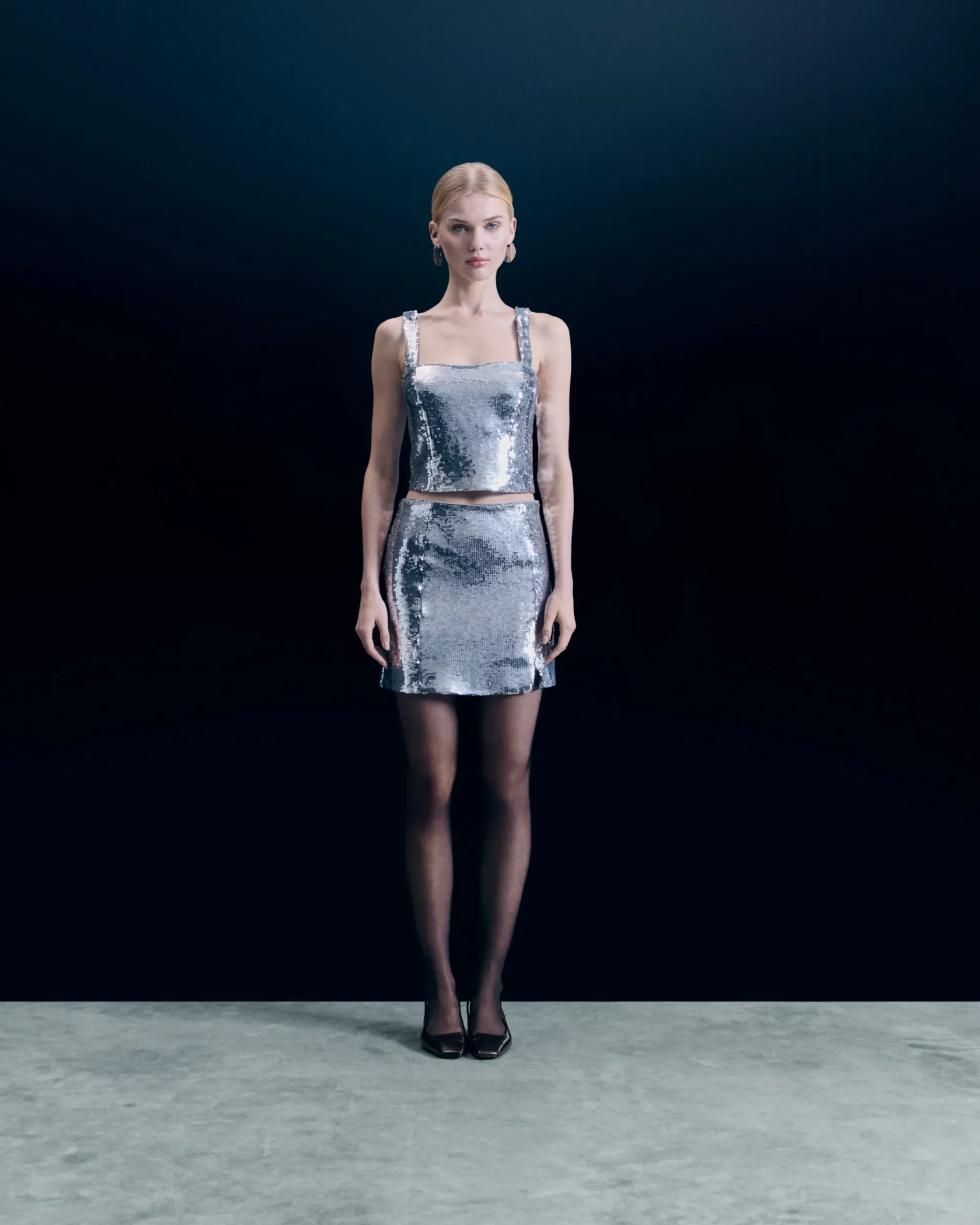 FROM FUTURE Top Spallina Lustrini Argento Clearance