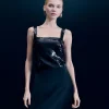 FROM FUTURE Top Spallina Lustrini Nero Best Sale