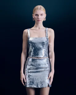 FROM FUTURE Top Spallina Lustrini Argento Clearance