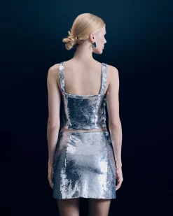 FROM FUTURE Top Spallina Lustrini Argento Clearance