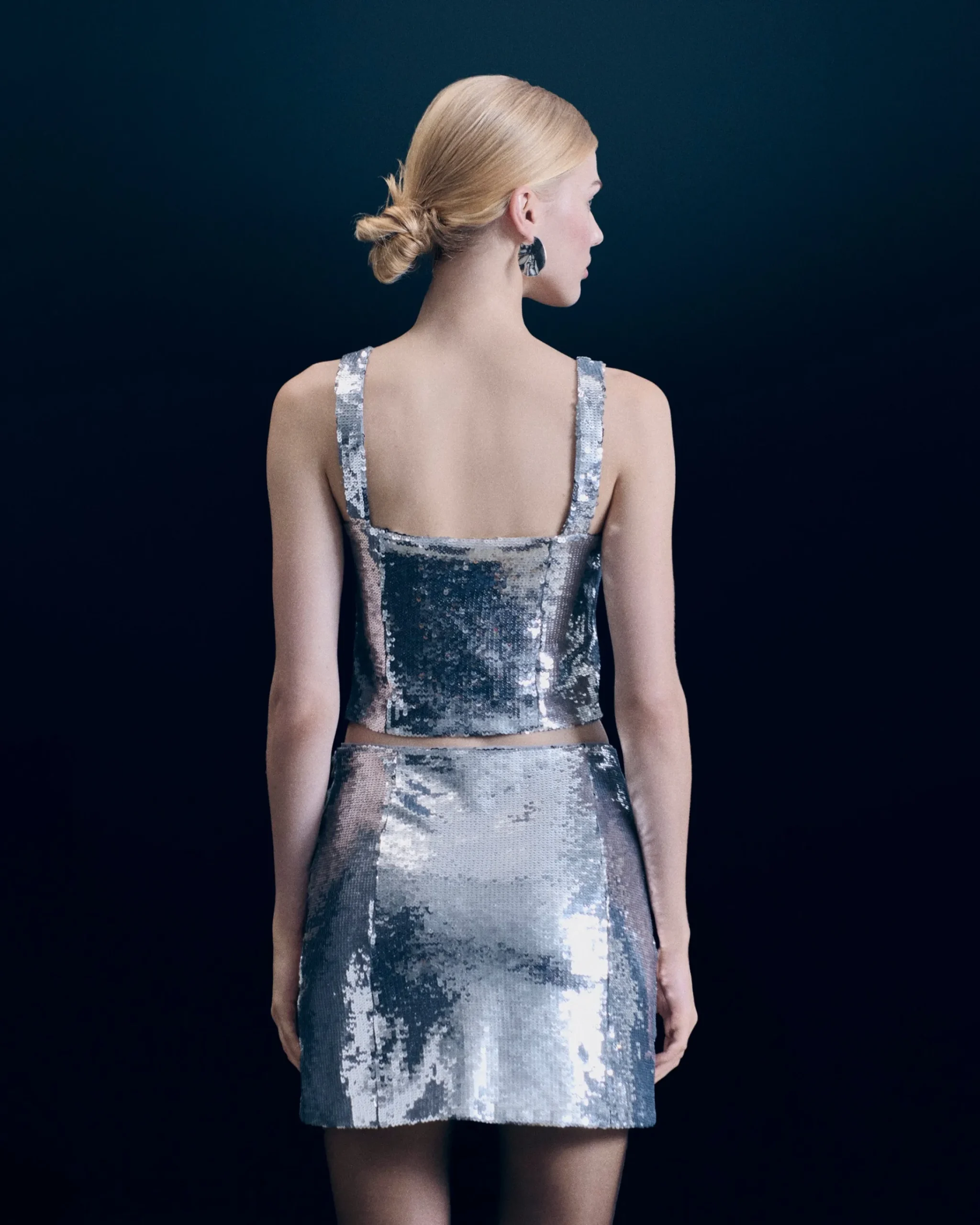 FROM FUTURE Top Spallina Lustrini Argento Clearance