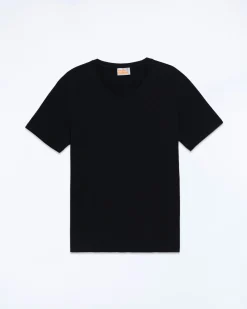 FROM FUTURE T-shirt Scollo a V Maniche corte Nero New