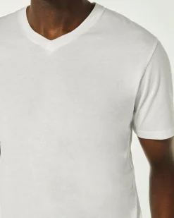 FROM FUTURE T-shirt Scollo a V Maniche corte Bianco Flash Sale