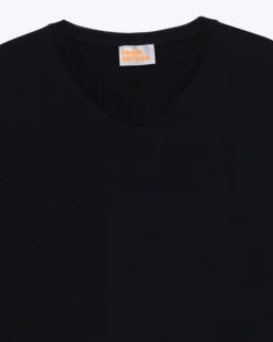 FROM FUTURE T-shirt Scollo a V Maniche corte Nero New