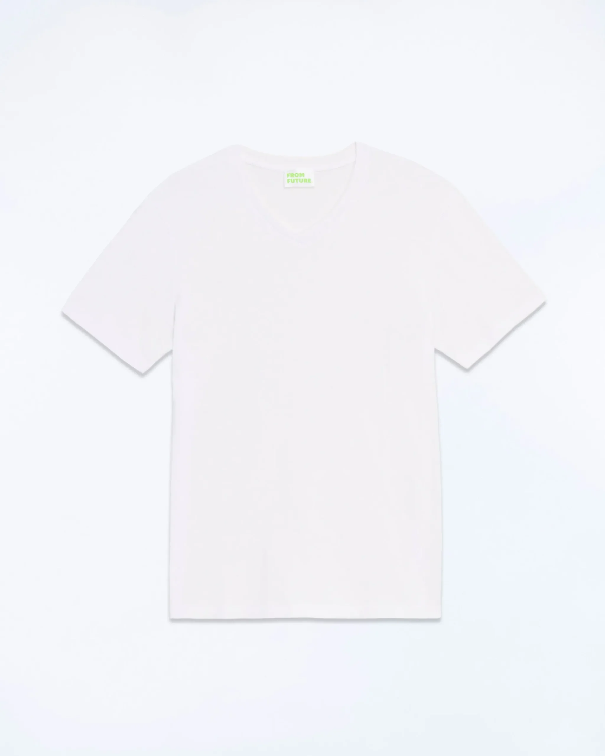 FROM FUTURE T-shirt Scollo a V Maniche corte Bianco Flash Sale