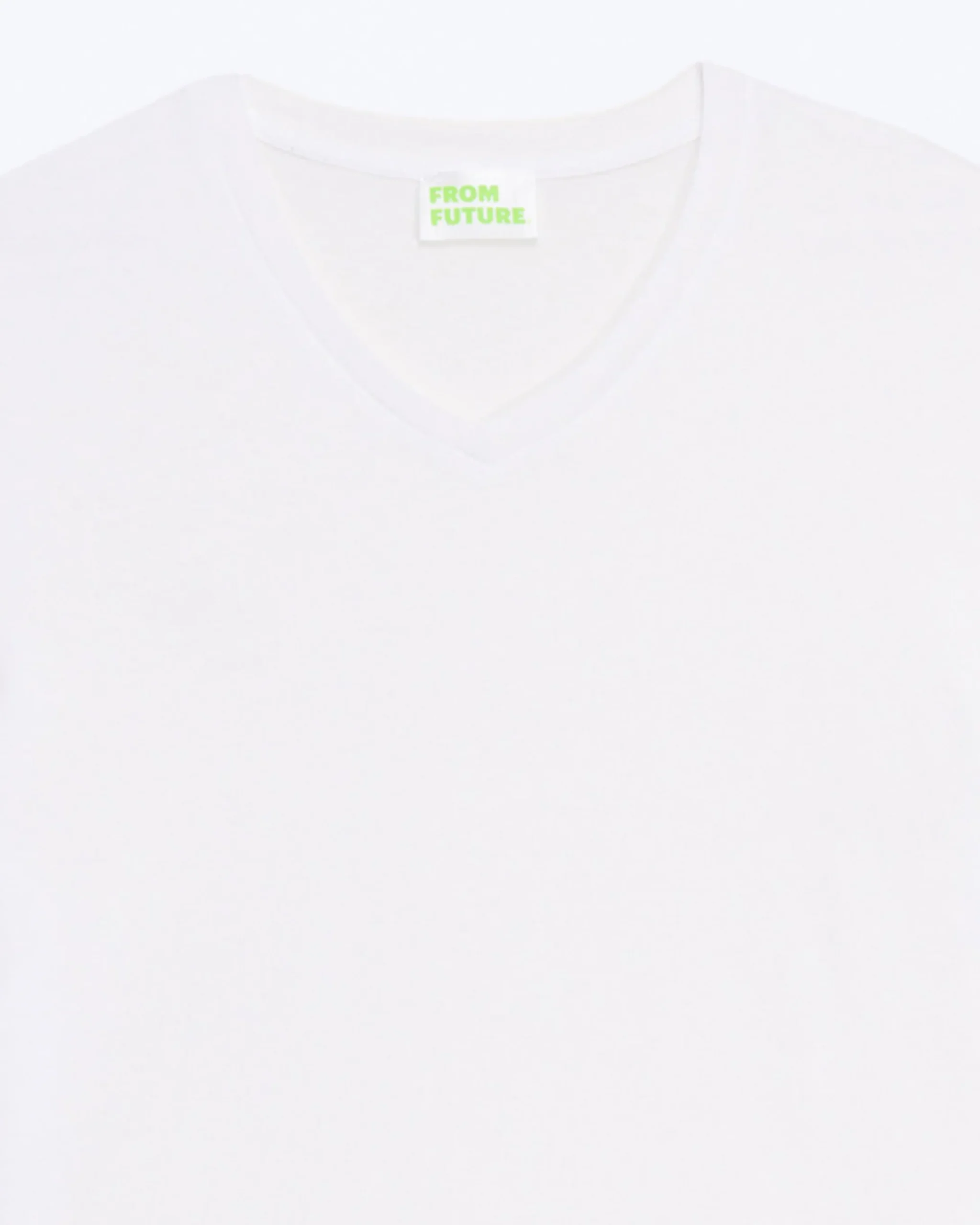 FROM FUTURE T-shirt Scollo a V Maniche corte Bianco Flash Sale