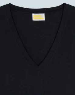 FROM FUTURE T-Shirt Scollo a V Supima Nero Online