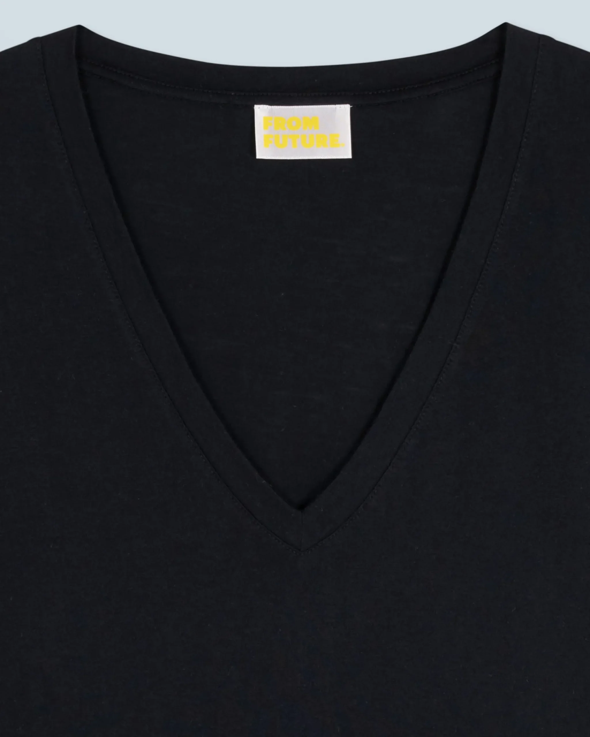 FROM FUTURE T-Shirt Scollo a V Supima Nero Online