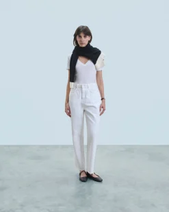 FROM FUTURE T-Shirt Scollo a V Supima Bianco New