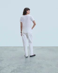 FROM FUTURE T-Shirt Scollo a V Supima Bianco New