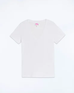 FROM FUTURE T-Shirt Scollo a V Supima Bianco New