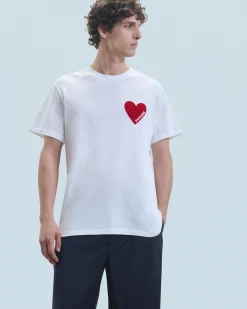 FROM FUTURE T-Shirt Scollo tondo Cuore Bianco Outlet