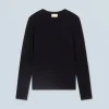 FROM FUTURE T-Shirt Scollo tondo Maniche lunghe Nero Outlet