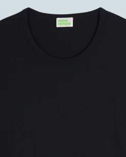 FROM FUTURE T-Shirt Scollo tondo Maniche corte Nero Hot