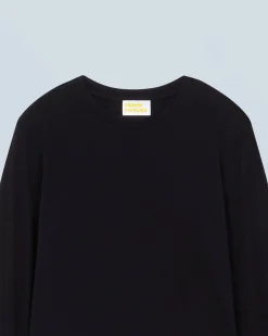FROM FUTURE T-Shirt Scollo tondo Maniche lunghe Nero Outlet