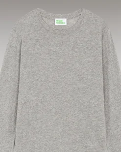 FROM FUTURE T-Shirt Scollo tondo Maniche lunghe Basic Grigioericascuro Sale