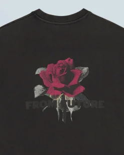 FROM FUTURE T-shirt Scollo tondo Maniche corte Rose Nerolavato Hot