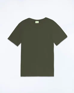 FROM FUTURE T-shirt Scollo tondo Tinta unita Cachi Flash Sale