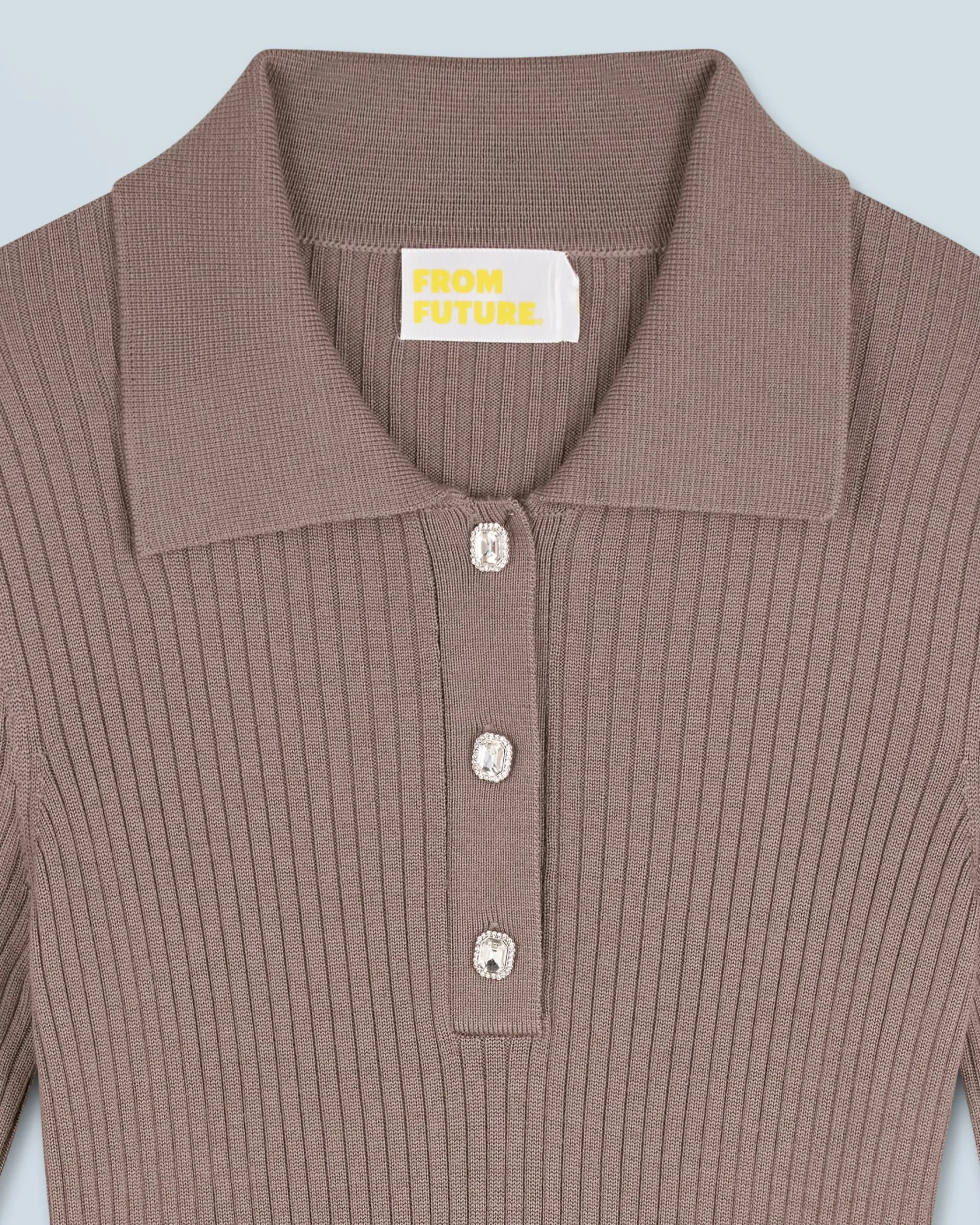FROM FUTURE Vestito Corto Maniche lunghe Taupe Discount