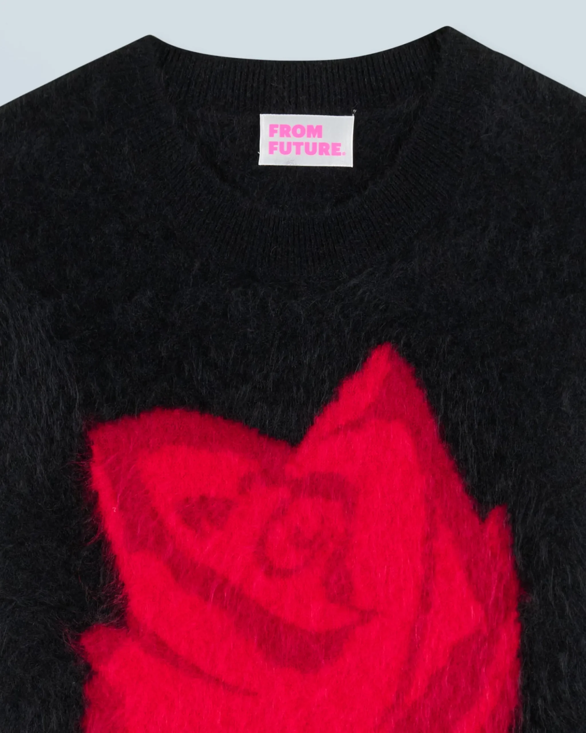 FROM FUTURE Vestito Corto Maniche lunghe in Cashmere spazzolato Nero New
