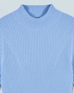 FROM FUTURE Vestito Corto Maniche lunghe BabyBlue Flash Sale