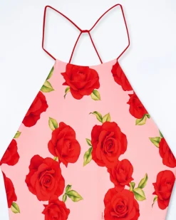 FROM FUTURE Vestito Corto Spallina Selena HotRoses Clearance