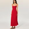 FROM FUTURE Vestito Lungo con Spallina Ilona Rosso Hot