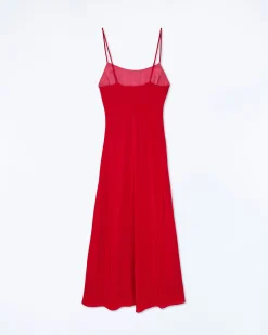 FROM FUTURE Vestito Lungo con Spallina Ilona Rosso Hot