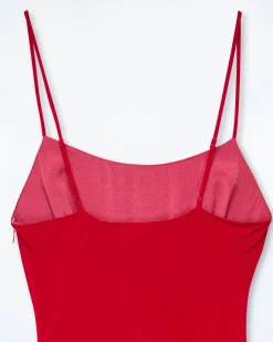 FROM FUTURE Vestito Lungo con Spallina Ilona Rosso Hot