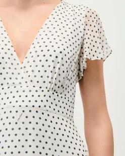 FROM FUTURE Vestito Lungo Maniche corte Julia PoisEcru Fashion