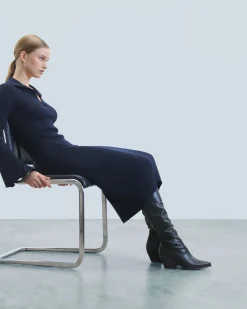 FROM FUTURE Vestito Lungo Maniche lunghe Collo a polo MarinaMilitare Cheap