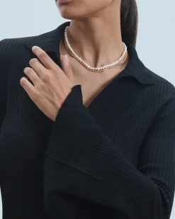 FROM FUTURE Vestito Lungo Maniche lunghe Collo a polo Nero Outlet