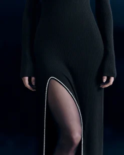 FROM FUTURE Vestito Lungo Maniche lunghe Nero Shop