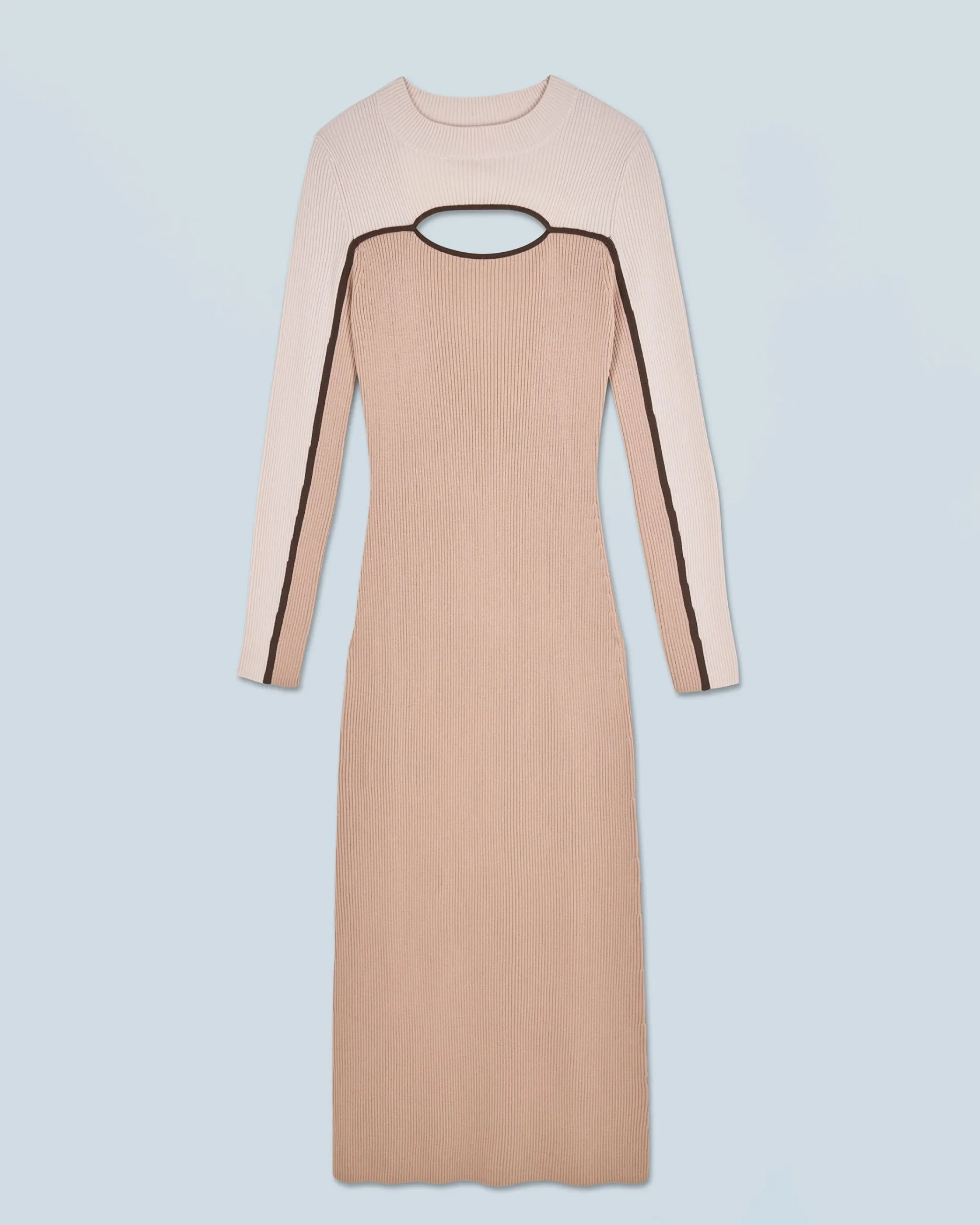 FROM FUTURE Vestito Lungo Maniche lunghe TropicalCamel Cheap