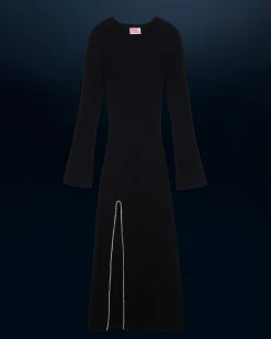 FROM FUTURE Vestito Lungo Maniche lunghe Nero Shop