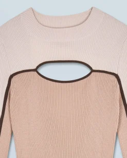 FROM FUTURE Vestito Lungo Maniche lunghe TropicalCamel Cheap