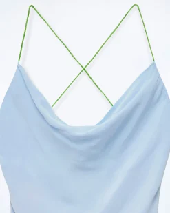 FROM FUTURE Vestito Lungo Spallina Emmy BabyBlue Shop