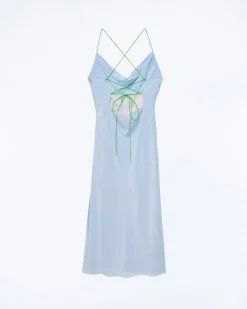 FROM FUTURE Vestito Lungo Spallina Emmy BabyBlue Shop