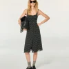 FROM FUTURE Vestito Lungo Spallina Leatitia Pisellonero Sale