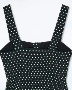 FROM FUTURE Vestito Lungo Spallina Leatitia Pisellonero Sale