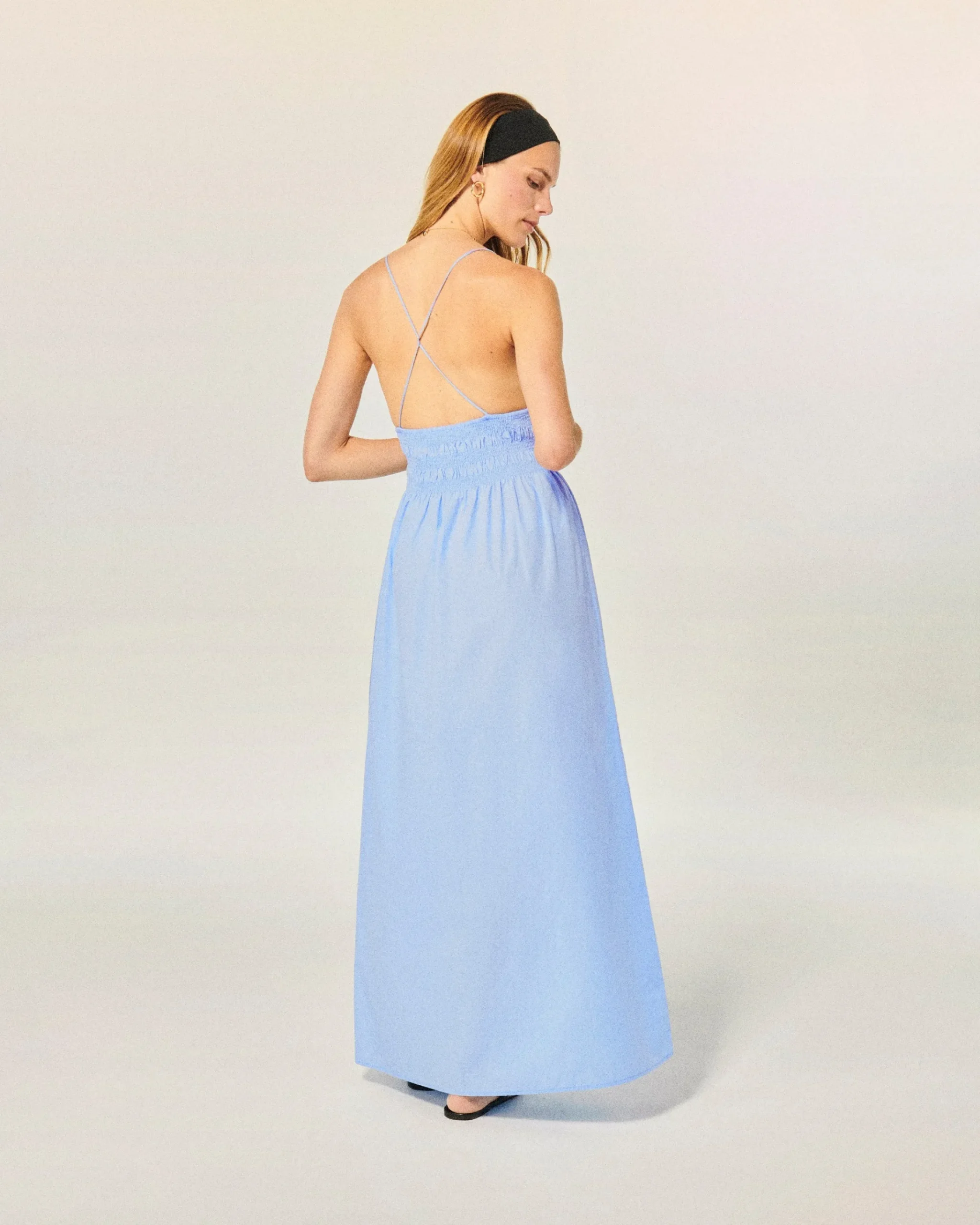 FROM FUTURE Vestito Lungo Spallina Liah BabyBlue Best