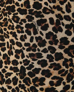 FROM FUTURE Vestito Lungo Spallina Mussolina WinterLeopard New