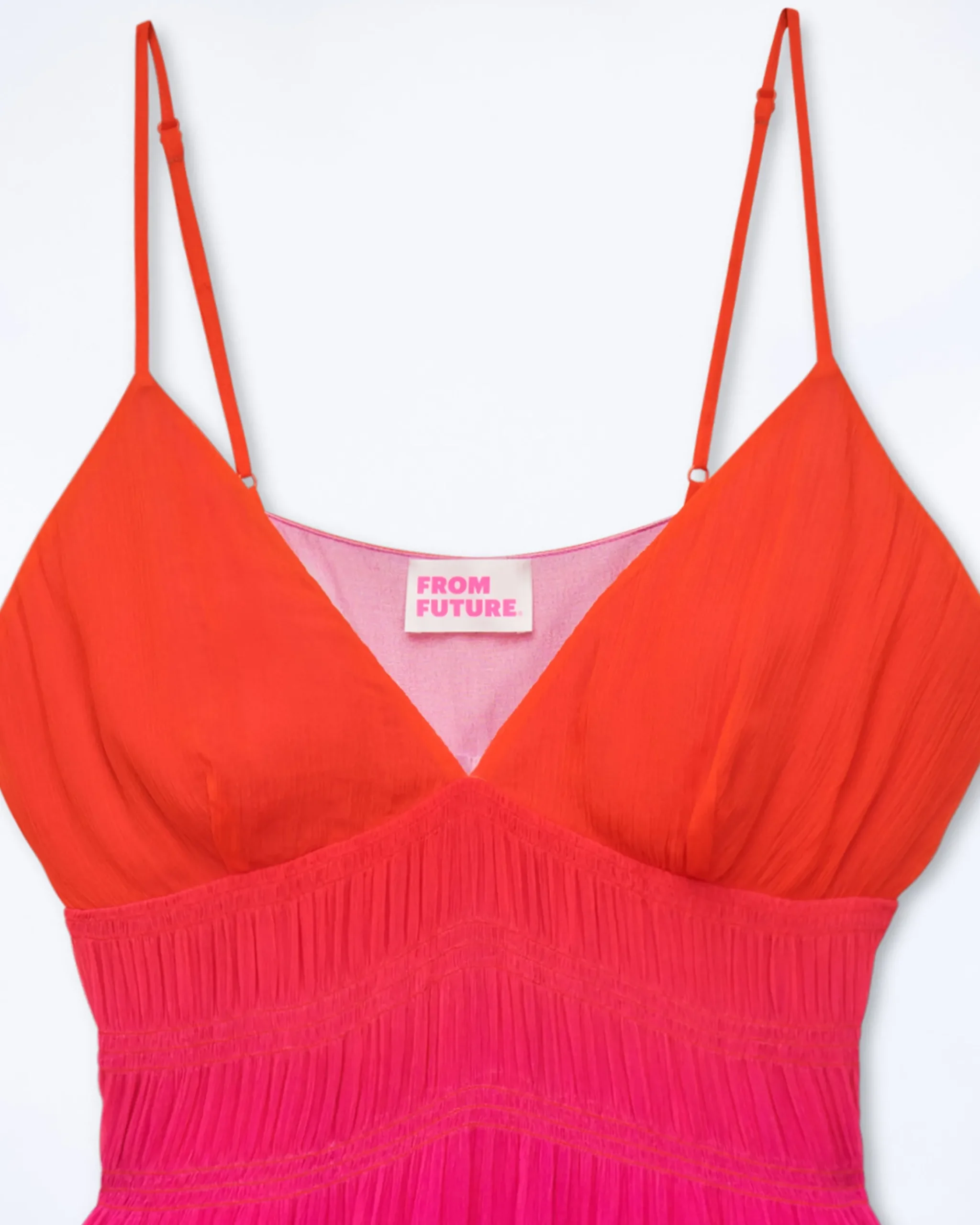FROM FUTURE Vestito Lungo Spallina Sofia BlurrySunset Cheap