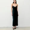 FROM FUTURE Vestito Lungo Spallina Tess Nero Outlet